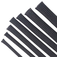 Funda Protectora Trenzada de Nailon PET Resistente al Desgaste, Ignífuga, Telescópica, para Cables Eléctricos en el Automóvil