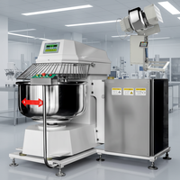 Mélangeur à spirale électrique industriel hydraulique à cuve basculante pour boulangerie commerciale, idéal pour la farine de maïs et les noix