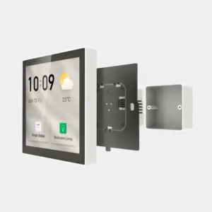 Lezu Engelse 4 Inch Smart Home Multifunctionele Touchscreen Tuya Bedieningspaneel Zigbee Gateway Licht Wandschakelaar Centrale Bediening