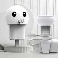 Enrouleur de câble en forme de pieuvre mignon pour chargeur, organisateur et support de câble flexible en silicone pour câble de données USB de téléphone