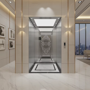 Ascensor de Pasajeros de Alta Gama FUJI con Grabado Artístico en Espejo - Viaje Suave y Estética Elegante para Apartamentos y Hoteles de Lujo - Product Image 1