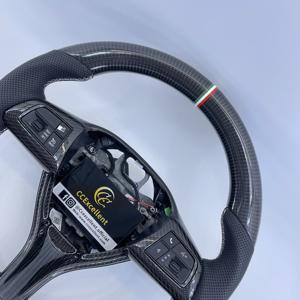 Volante <span class=keywords><strong>de</strong></span> fibra <span class=keywords><strong>de</strong></span> carbono CCExcellent a precio <span class=keywords><strong>de</strong></span> fábrica para Maserati <span class=keywords><strong>Levante</strong></span> con diseño <span class=keywords><strong>de</strong></span> fondo redondo y parte superior redonda - Product Image 4