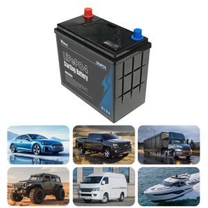 高放电率 12V 600CCA 36Ah 45Ah 电池，带内置电量指示器，汽车启动电池 - Product Image 1