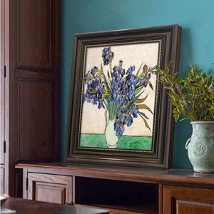 Pintura Decorativa de Estilo Francés para Restaurante, Cuadro de Van Gogh con Girasoles, Pintura al Óleo para Comedor, Dormitorio, Cabecera de Cama, con Marco - Product Image 2