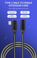 Usb männlichen zu weiblichen verlängerung kabel Type C 90 grad right angle USB 3.2 Cable USB A zu USB C power kabel