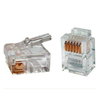 Connecteur mâle NT-LINK 3U-50U plaqué or RJ11 6P4C RJ12 6P6C CAT3 UTP prise modulaire