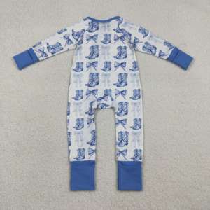 Mono de Algodón con Cierre y Estampado de Vaquera del Oeste para Bebés Niñas, Ropa de Dormir para Recién Nacidos, Bebés y Niños Pequeños - Product Image 6