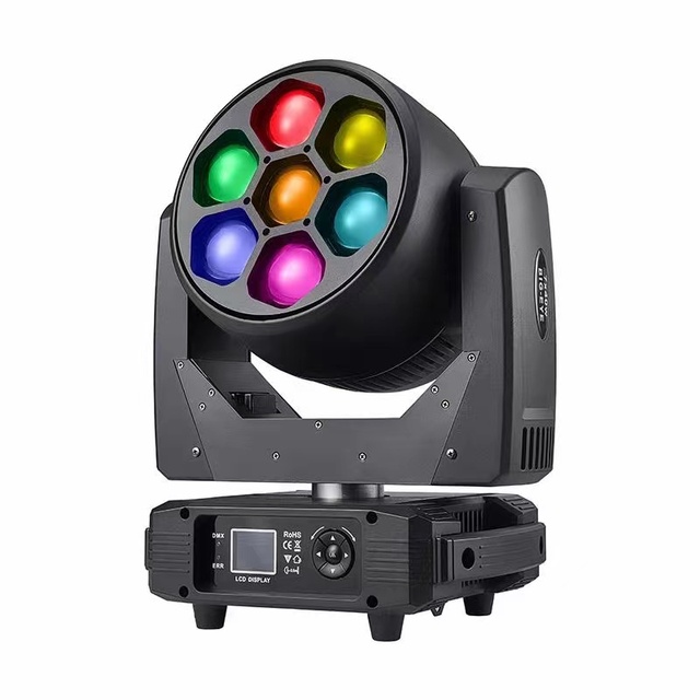 Cheap Price Mini 7Pcs 40W Zoom Beam Wash RGBW 4in1 Led Moving Head Light for Dj Club Wedding
