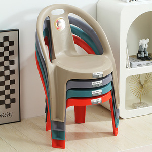 Silla Infantil Apilable Zhi Xiaoju, Silla de Plástico para Uso Doméstico, Asiento Infantil con Respaldo, Asiento Cómodo - Product Image 3