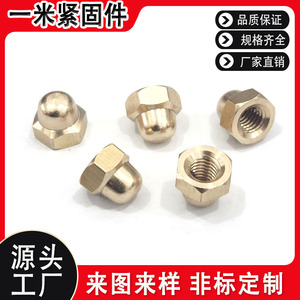 Tuercas Ciegas de Cobre Chapado en Oro Hechas a Medida, M4, Cabeza Hexagonal, Orificio Ciego, Tamaño de Rosca Métrica Personalizable - Product Image 5