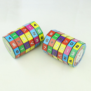 Jouet de <span class=keywords><strong>puzzle</strong></span> cylindrique personnalisé en usine avec chiffres mathématiques, 2 styles, horloge arithmétique, jouet éducatif pour l'apprentissage et le développement mathématique des enfants - Product Image 6