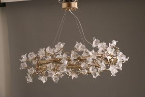 Ecojas treo đèn chùm sang trọng phòng ăn đèn chùm hiện đại mặt dây chuyền hoa đèn thủy tinh cây chi nhánh ăn đèn chùm - Product Image 3