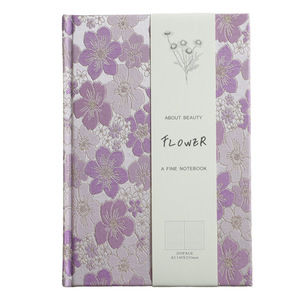 Carnet de notes A5 simple pour étudiant, motif floral Wen Chuang Xiao <span class=keywords><strong>Qing</strong></span>, bordure dorée en soie, couverture rigide tournesol, haute valeur esthétique - Product Image 5