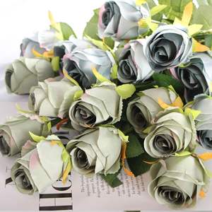 Rose artificielle bulgare à tige unique en soie, 50 cm de haut, simulation réaliste, décoration de mariage et de maison - Product Image 3