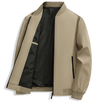 Nouvelle Collection Printemps 2026 – Blouson Bomber Décontracté et Tendance pour Homme d'Âge Moyen, Coupe Ample, Col Montant, Fermeture Éclair Frontale, Style Minimaliste