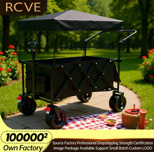 Chariot pliable avec auvent et fonction de freinage, capacité 130L, <span class=keywords><strong>en</strong></span> tissu Oxford 600D, chariot d'extérieur – <span class=keywords><strong>Vente</strong></span> chaude directe usine - Product Image 1