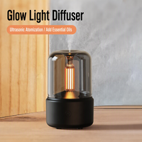 Diffuseur d'arômes USB à lumière de bougie, silencieux, ultrasonique, veilleuse pour chambre à coucher, hôtel, maison