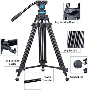 <span class=keywords><strong>Trépied</strong></span> vidéo <span class=keywords><strong>SIRUI</strong></span> SH-15 en aluminium avec tête fluide 360, 61 kits de trépieds professionnels robustes pour appareils photo reflex numériques, charge maximale de 22lb - Product Image 2