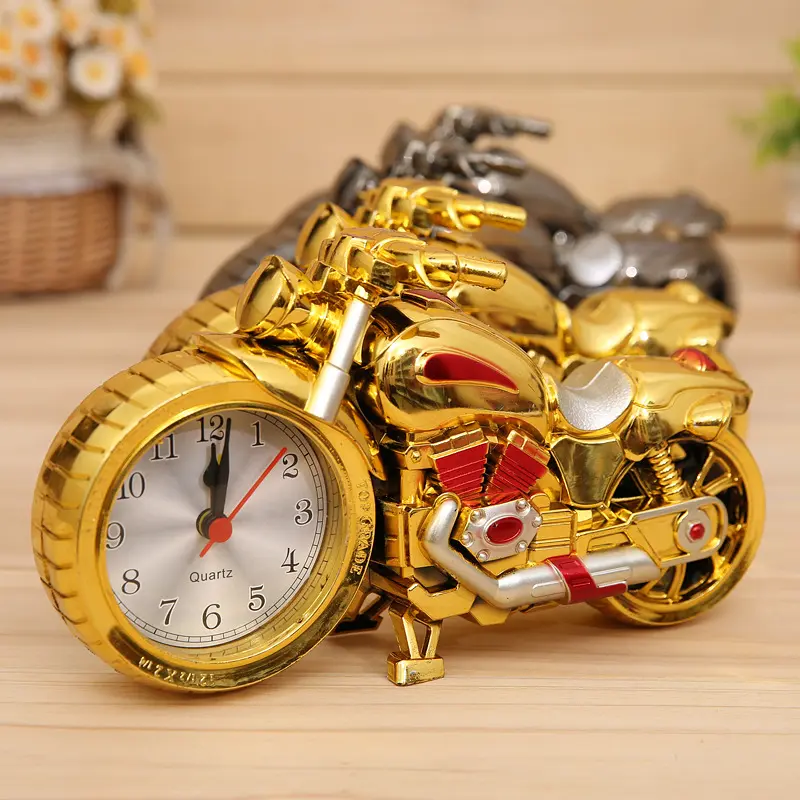 Horloge à Quartz créative en forme de moto, réveil, garde-temps, décor de bureau