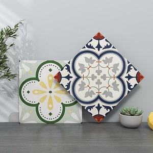 Gạch Sứ Nhiều Màu Xanh Lá Tráng Men Mờ 300X300Mm Gạch Lát Sàn Gốm Nhỏ Chống Trượt Trang Trí Nhà Cửa Hình Hoa - Product Image 2