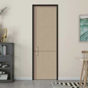 Cửa nhôm gỗ phong cách hậu hiện đại, cạnh mỏng, bán buôn trực tiếp từ nhà máy, bộ cửa hoàn chỉnh, khung nhôm, cửa phòng ngủ - Product Image 3