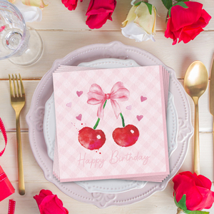 Servilletas de <span class=keywords><strong>Cumpleaños</strong></span> con Diseño de Lazo para Niñas, Ideales para Fiestas de <span class=keywords><strong>Cumpleaños</strong></span> y Celebraciones - Product Image 6