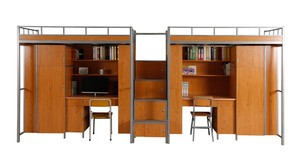 Lit superposé en métal à double étage à prix avantageux pour étudiants, lit superposé robuste et stable avec bureau et armoire, lit pour 2 adultes et un enfant - Product Image 2