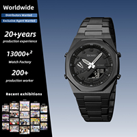 Jam Tangan Digital SKMEI 1816 Pria Layar Ganda Tali Baja Tahan Air 30M Multi-warna untuk Olahraga dan Bisnis - Laris Terjual