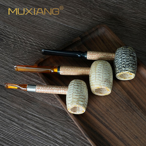 Muxiang Missouri Corn Pipe Straight Type Traditional Tobacco Pipe For Smoking Gift - Product Image 2