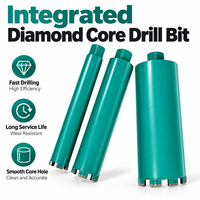Foret diamanté de 450 mm, filetage UNC 1-1/4'', tige hexagonale pour béton armé, maçonnerie, perçage humide