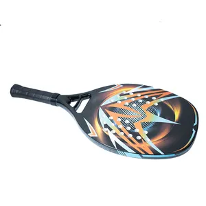 משוט פאדל פופולרי מחבט טניס צבעוני יוקרתי באיכות גבוהה כלוב סיבי פחמן מחבט טניס מחבט חוף