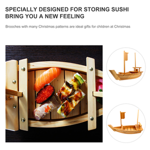 Estick japonais écologique grand plateau de service détachable bateau à <span class=keywords><strong>sushi</strong></span> pour la vente de restaurant différentes tailles sans pin - Product Image 6
