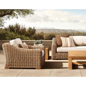 Tùy chỉnh hiện đại ngoài trời sofa <span class=keywords><strong>Set</strong></span> <span class=keywords><strong>wicker</strong></span> đồ nội thất <span class=keywords><strong>Patio</strong></span> vườn không thấm nước mây sofa <span class=keywords><strong>Set</strong></span> - Product Image 1