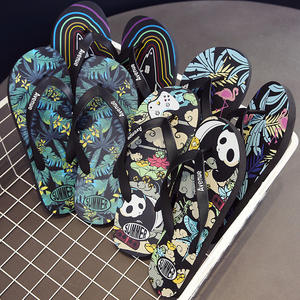 <span class=keywords><strong>Chanclas</strong></span> con diseño de panda de estilo chino para hombre, antideslizantes, resistentes al desgaste, sandalias de verano para exteriores, modernas para hombre - Product Image 2