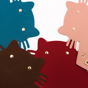 Organisateur de bureau en cuir motif chat, petit plateau de rangement pour bijoux, clés, papeterie, décoration intérieure - Product Image 3