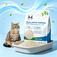 Litière pour chat en vrac, mélange de tofu et de manioc, agglomération rapide en 3-5 secondes, faible poussière, contrôle des odeurs, biodégradable naturel, fournisseur de premier plan, vente en gros, OEM