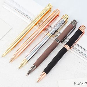 Wholesale Custom Ps-20250831-03 Creative Black Matte Metal Ballpoint Rotating Oil <b>Pen</b> Design Customizable Advertising Gift - Product Image 1