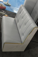 Ensemble de table et chaise en cuir, pour restaurant, canapé, banc de café, hôtel, marbre