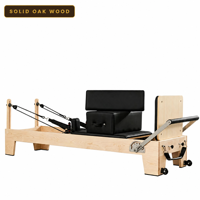 Machine de Pilates Reformer en chêne à prix d'usine, cadre en bois massif réglable pour entraînement à domicile, studio et physiothérapie