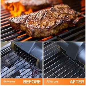 Cepillo Eléctrico para Parrilla con Luz LED, Cepillo <span class=keywords><strong>Limpiador</strong></span> <span class=keywords><strong>de</strong></span> Barbacoa sin Cerdas <span class=keywords><strong>de</strong></span> Acero Inoxidable, Herramientas Recargables para Limpiar Barbacoas - Product Image 5