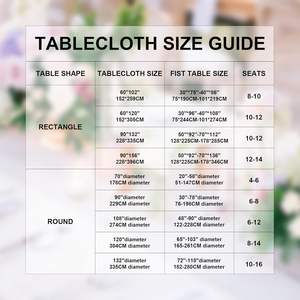 White Ivory Black Table Cloth Round <b>Rectangle</b> Square 100% Polyester Table Cloth <b>Tablecloth</b> for Wedding Party - Product Image 2