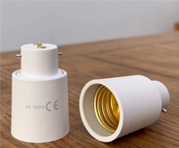 Adaptateur de lampe de haute qualité en plastique, style vis, B22 vers E27, avec certification CE