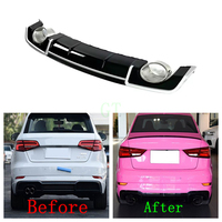 Diffuseur de pare-chocs arrière de style Rs3 et kit de carrosserie d'embout d'échappement pour Audi A3 Rs3 2016-2019