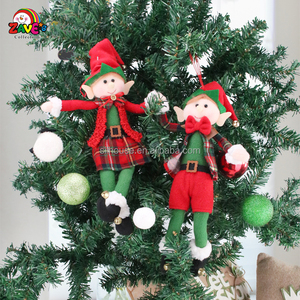 Zaves <span class=keywords><strong>13</strong></span> pouces ornement d'elfe de Noël avec des membres pliables en peluche décor à la maison ornement suspendu et accessoires d'elfe - Product Image 5