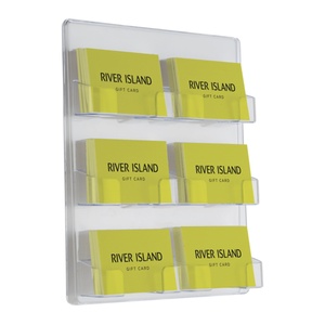 Wall Mounted Custom Clear Acrylic Business Card Display <b>Stand</b> Holder with Customized Color & Logo Customized Size for Office - Product Image 6