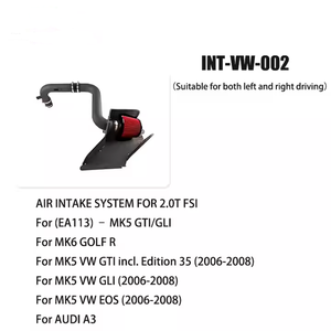 SYSTÈME D'ADMISSION D'AIR Froid Premium pour VW <span class=keywords><strong>2</strong></span>.0T FSI (EA113) MK5 <span class=keywords><strong>GTI</strong></span> MK6 R - Compatible avec les échappements AUDI A3 Performance