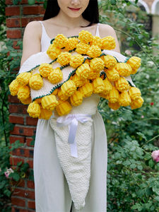 <span class=keywords><strong>Couverture</strong></span> de bouquet de fleurs <span class=keywords><strong>au</strong></span> <span class=keywords><strong>Crochet</strong></span> légère et super douce créative faite à la main <span class=keywords><strong>pour</strong></span> cadeaux Textiles de maison SW - Product Image 4