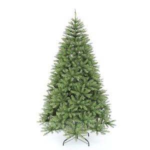 Usine directe 6.5 FT PVC PE pré-éclairé arbre <span class=keywords><strong>de</strong></span> Noël <span class=keywords><strong>180</strong></span> <span class=keywords><strong>cm</strong></span> décoration <span class=keywords><strong>de</strong></span> vacances intérieure/extérieure avec des lumières blanches chaudes - Product Image 1