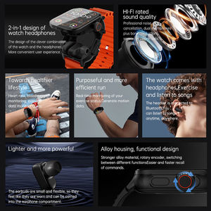 Reloj Inteligente DF GT8 Buds Tws 2 en 1 con Pantalla a Color de 2.01 Pulgadas, Llamadas por BT, Modos Deportivos, Monitoreo de Salud, Batería de Ultra Larga Duración de 300 mAh - Product Image 2