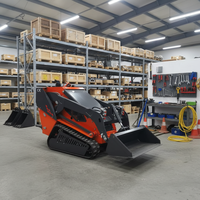 Mini-chargeuse compacte et pelle rétrocaveuse JIAHE 1780 KG, moteur diesel, capacité de 475 kg, transmission hydraulique contrôlée par PLC, entraînement sur chenilles
